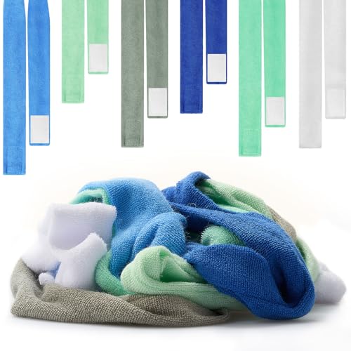 Image of Henoyso 12 Pack Sensory Chew Necklaces Kids Soft Terry Cloth Oral Motor Teething Toys for Boys Girls, Reusable Chewy Jewelry for Focusing & Calming(Solid Style,Adventure Ready Color)