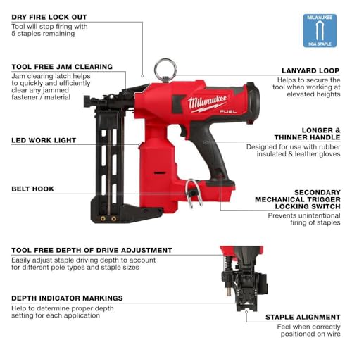 Milwaukee M18 Fuel Utility Tacker Akku Zaunheftgerät – Bild 3