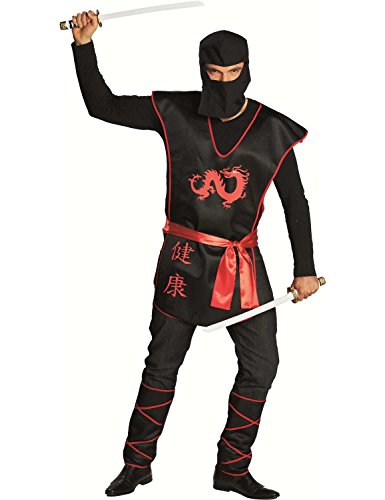 4U-Onlinehandel-14800-50 Guerrier Ninja Taille Costume de Carnaval des 50 Ans-pour Homme, 14800-50, Multicolore Cover