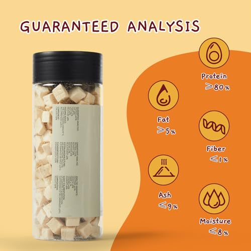 Jungle Calling Freeze-Dried Chicken Treats for Cats & Dogs, Single Ingredient, Grain-Free, High Protein Training Rewards & Food Topper (Chicken Cubes, 3.2 oz)