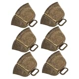 Cloche à vache en métal avec poignée : ces petites cloches vous permettent d'entendre le bruit de vos animaux à la ferme, ce qui leur localisation, retour des cloches à vache