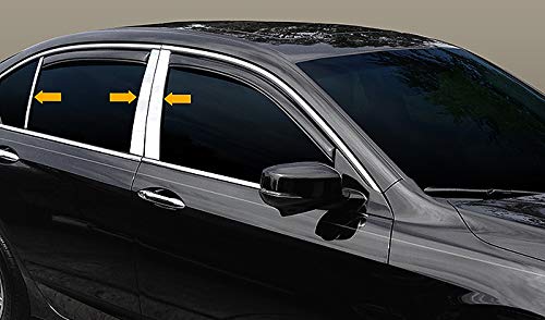 MaxMate Made in USA! Compatible with 2008-2012 Honda Accord Sedan 6 PC Stainless Steel Chrome Pillar Post Trim