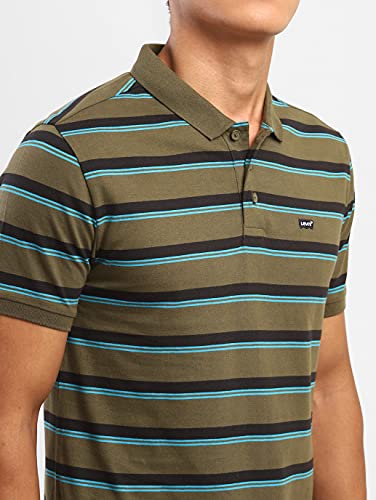 Image of Levi's Men's Regular Fit Stripes Polo T-Shirt