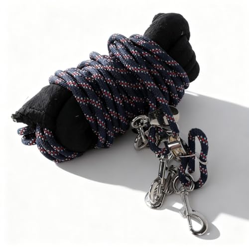 PODSJD Horse Training Aid Lunging Rope with Adjustable Fit, Rear Fleece Cover, Durable Polyester - Effective Hackamore for Horses, Balanced Training Equipment
