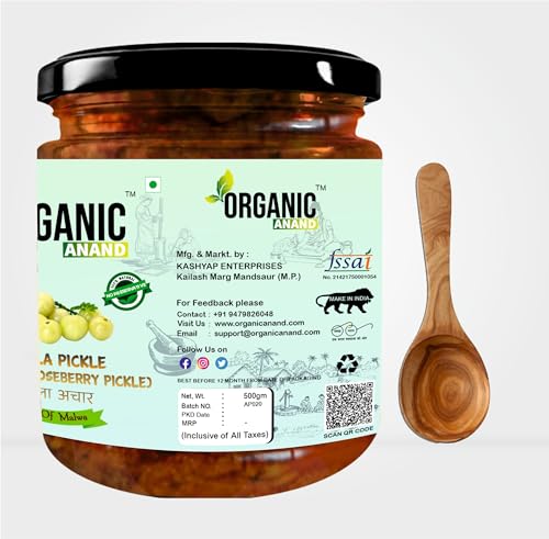 Image of Organic Anand Amla Pickle 500gm | Homemade Indian Gooseberry Pickle | Traditional Amla Ka Achaar | Natural, Homemade Pickle| No Artificial Preservatives | Ready to Eat