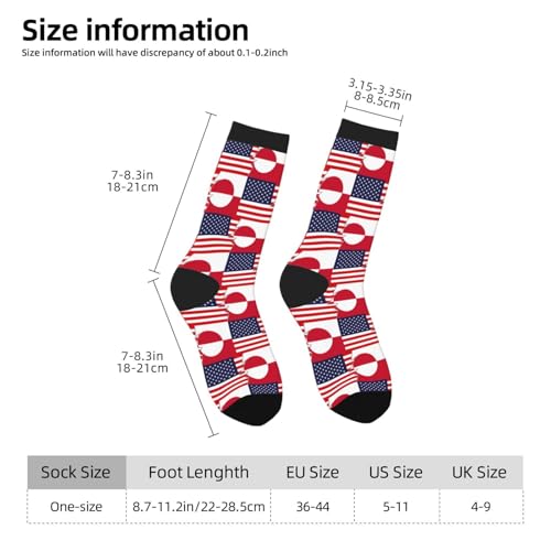 Flag Of Greenland And America Socks For Men Women Gift Wicking Sport Casual Running Socks4