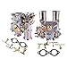 Flynsu (2pcs) 2 Barrel Carburetor 19600.060 Replacement for Weber 45 DCOE 45mm Side Draft Twin Choke Carb Replacement for Datsun 240 260 280Z 510