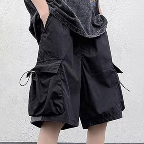 Shorts cargo de hombre con cintura elástica y bolsillo miniatura 5