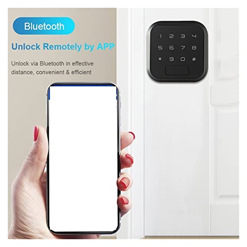 Cerradura inteligente electrónica con huella, contraseña digital y llave para puerta 3