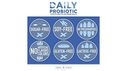 Replenish The Good Daily Adults’ Probiotic | Vegan Supplement W/ 6 Billion Cfu | Supports Digestive Health | Delivers 15X More Good Bacteria | Relieves Gas, Bloated Stomach & Acid Reflux | 60 Pearls #TOP5