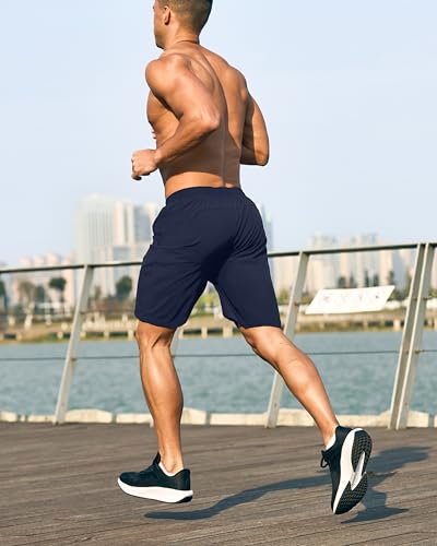Image of G Gradual Men's Athletic Running Shorts with Zipper Pockets Quick Dry 7 inch / 5 inch / 9 inch Workout Gym Shorts for Basketball Hiking
