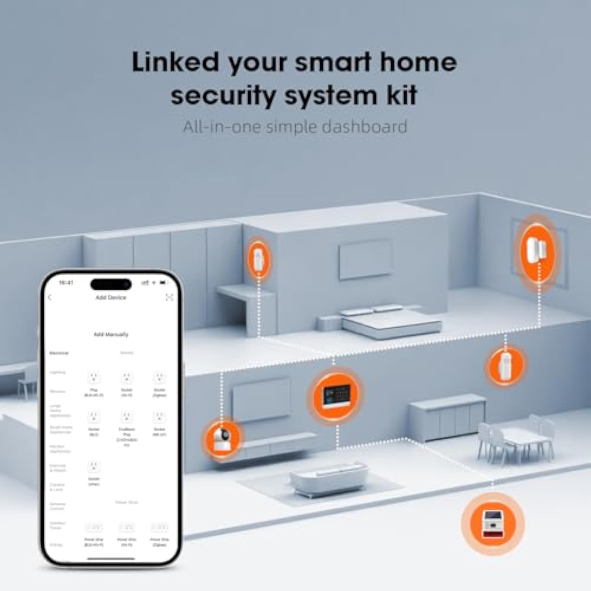 Wireless Home Alarm System with LCD Touch Screen