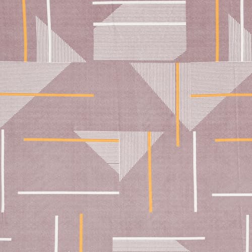 Image of 300 TC Geometric Pattern Cotton Blend Single Bed Bedsheet with 1 Pillow Cover | Wrinkle Free Soft Hypoallergenic | Bedding Set Lightweight Breathable - 60X90 Inch