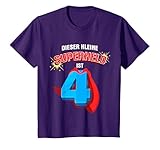 Dieser kleine Superheld ist 4 Jahre alt Held 4. Geburtstag T-Shirt