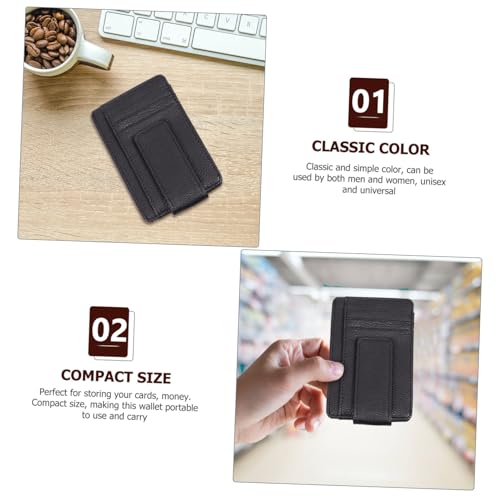 Healifty Men Wallet PU Leather Small Card Holder Compact Design with Multiple Slots for Organized Storage3