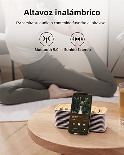 Ezvalo White Noise Sleep Sound Machine, 255+ Mixer Options With Portable Speaker, Night Light, Sleep Timer, Breath Therapy, Headphone Jack White Noise Machine For Adults Sleeping Meditation With Light #TOP2