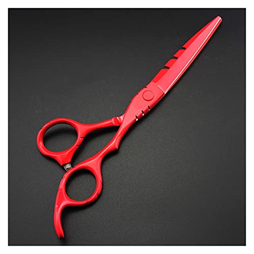 Ciseaux de coiffeur amincissants 6 pouces avec lames haute précision rouges