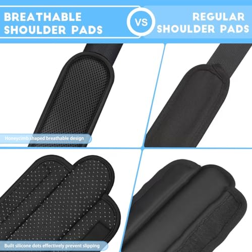 Image of ZINZ 2-Pack Universal Shoulder Pad with Ultra thick Cushion for Bag Luggage Bag Crossbody, Plus Long & Anti-Slip & Breathable,Drak Gray-2Pack