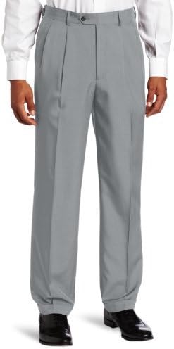 Savane Men's Pleated Select Edition Crosshatch Dress Pant