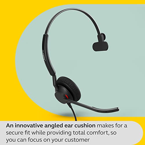 Jabra Engage 40 Casque stéréo filaire avec contrôle d'appel en ligne, technologie 2 micros antibruit et câble USB-A. Fonctionne avec toutes les principales plateformes de communication unifiées telles