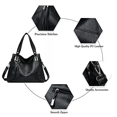 PORRASSO Women Handbags Fashion Hobo Shoulder Bag Ladies Crossbody Bag Large Tote Purse4