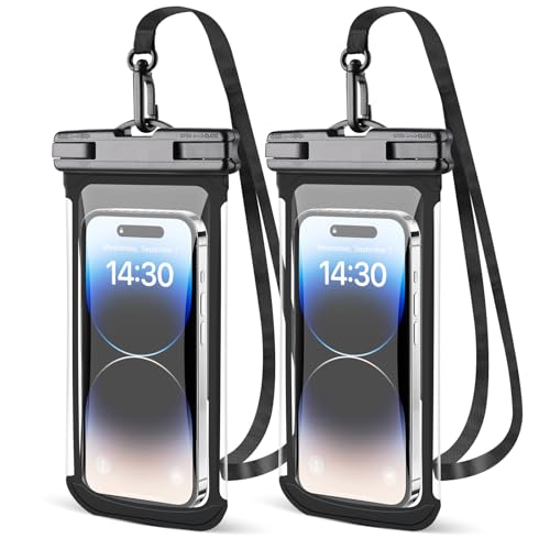 HAISSKY Custodia Impermeabile Borsa [2 Pezzi] IPX8 Custodia Impermeabile Smartphone Universale Borsa Protezione Cover Subacquea per iPhone 15 14 13 12 11 Pro Max Plus Galaxy S24 S23 Fino a 7.2'