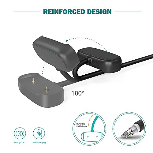 Image of Original Charger Compatible with Amazfit GTS 2,GTS 2 Mini,GTS 2e,GTR 2,GTR 2e,GTS 4 Mini,T-Rex Pro,Bip 3,Bip U,Zepp E /Z Watch Charger USB Charging Cable 3 feet (Black)