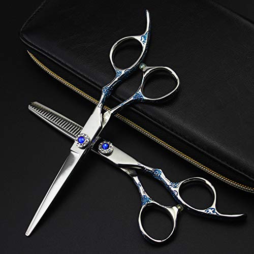 Ciseaux de coiffure de 6 pouces bleu prune pour sublimer les coupes en salon et chez le barbier