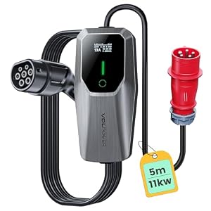 VDL POWER – VDLPOWEREU Mobile Wallbox 11kW, 5m Typ 2 EV Ladegerät 11KW, 