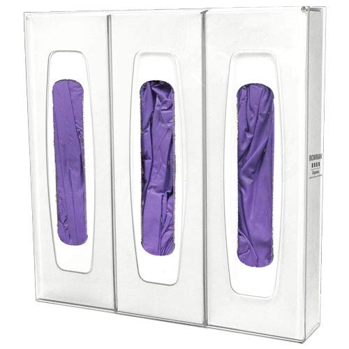 BOWMAN - Glove Box Dispenser - Extra Long - Triple with Dividers 22.63"W x 10.13"H x 4.00"D
