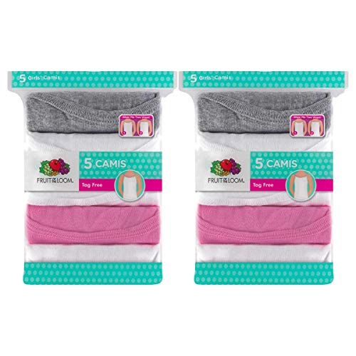Fruit of the Loom Girls' Camis 10pk Assorted Camisole Tanks Undershirt4