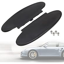 Sun Visor Mirror Covers Driver and Passenger Side Vanity Mirror Cover Sunvisor Lid Covers Compatible with for 1996-2010 Porsche 996/997-911 986/987 Boxster Cayman,Set of 2