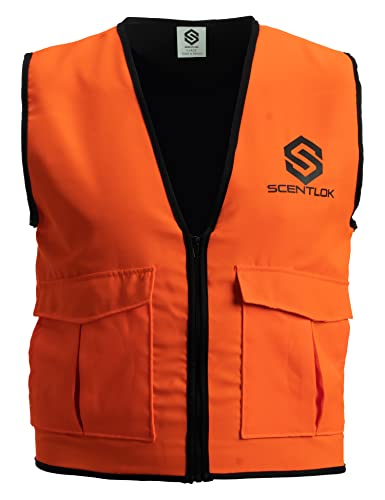 ScentLok Blaze Orange Hunting Vest with Carbon Alloy Technology and Fleece Lining