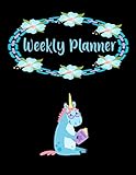  Weekly Planner: Undated Perpetual~Cute Unicorn Theme Planner 52 Weeks V4