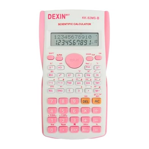 Calculadora Cientifica 82ms 240 Funções Visor de 2 LInhas com Capa Protetora Cor Rosa Chiclete