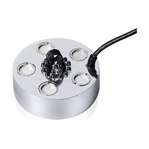 Mxmoonant Mist Maker 5 Head Ultrasonic Fogger 1500ml/H Fogger Humidifier 135W with LED for Hydroponics Landscape Festival Atmosphere Food Preservation (Mist Maker, 5-head) Cover