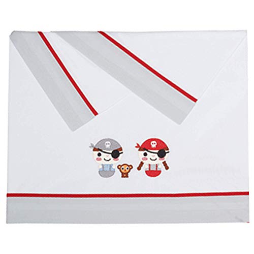 Drap de lit PEKEBABY TRIP en coton thématique voiture pirate pour petit aventurier