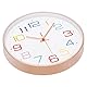 VINILITE Kinder Wanduhr ohne Tickgeräusche 30cm Bunt Zahlen Modern Quartz Lautlos Wanduhr Batteriebetrieben für Kinderzimmer, Küche, Wohnzimmer, Schlafzimmer, Büro