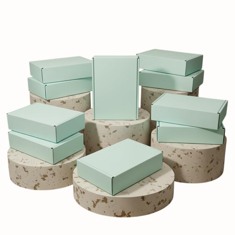 Mint Green Corrugated Packing Box 7 x 5.5 x 2 Inch | Packaging Carton for Courier, Retail, E-commerce & Gift Packing | Pack of 10-image-18