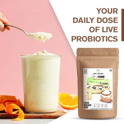 Image of Alla's Posh Flavors Probiotic Artisanal Curd Starter | Lab Tested Cultures | 5 Sachets Each for 500ml Milk in Home | Make Healthy and Digestive Curd | Easy to Use and Good for Gut Health | दही कल्चर