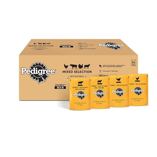 Pedigree Adult Hundenassfutter für ausgewachsene Hunde im Portionsbeutel – verschiedene Sorten