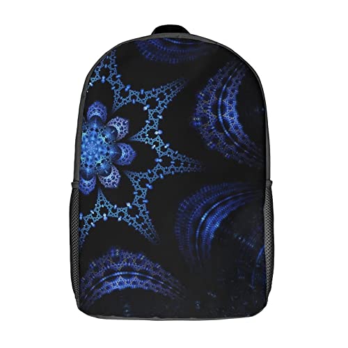 Sac à dos scolaire fractal 17 pouces mixte avec imprimé 3D