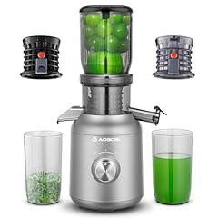 Estrattore frutta e verdura - AOBOSI 250W Centrifuga frutta e verdura- Estrattore con diametro di 103 MM e 2 filtri. 1.2L Estrattore di succo con 2 brevetti e protezione termica di 40 minuti, Grigio