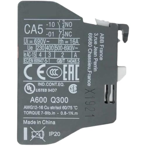 Contact CA4-10 1NO haute fiabilité pour modules de commande électrique CA3 et CA5