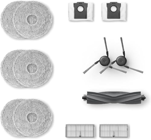 DREAME Replacement Accessories Kit Compatible with X40 Ultra, L40 Ultra, 1 Main Brush, 2 Side Brushes, 2 Filters, 2 Dust Bags, 3 Pairs (6pcs) of Mop Pads by DREAME - Used condition - US$89.88