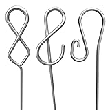 3 Pflanzstäbe Edelstahl - rostfrei | 80 cm | Optimal als Pflanzenstütze | Metall Rankhilfe für Zimmerpflanzen, Balkon und Garten | langlebige, dekorative Blumenstütze