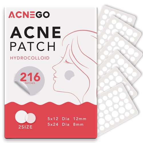 216 Counts Pimple Patches for Face, Hydrocolloid Acne Patches Zit