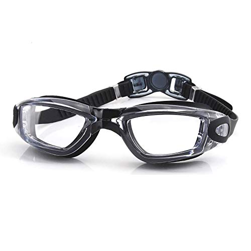 GYBBHia Gafas de natación sin fugas Anti-niebla Protección UV Crystal Clear Vision Gafas de natación de triatlón con funda de protección gratuita for adultos Hombres Mujeres Jóvenes