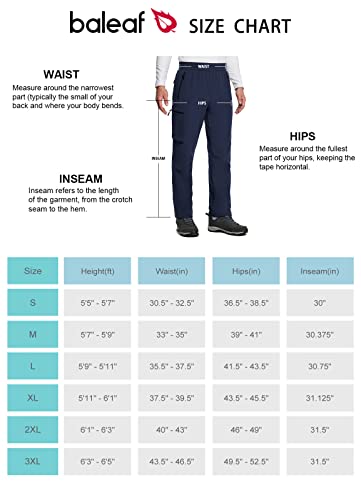 Baleaf Men's Waterproof Hiking Pants Winter Insulated Snow Ski Pants Outdoor Zip Cargo Pants Fishing Camping Blue Size M #TOP6