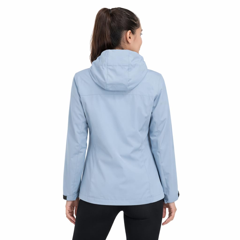 Blu Apparel Veste imperméable pour femme avec doublure en maille respirante coupe-vent